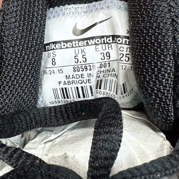 Nike Zoom Pegasus 2015 Shoes Women’s 8 Grey Black 805939-001 White Running - Picture 5 of 5